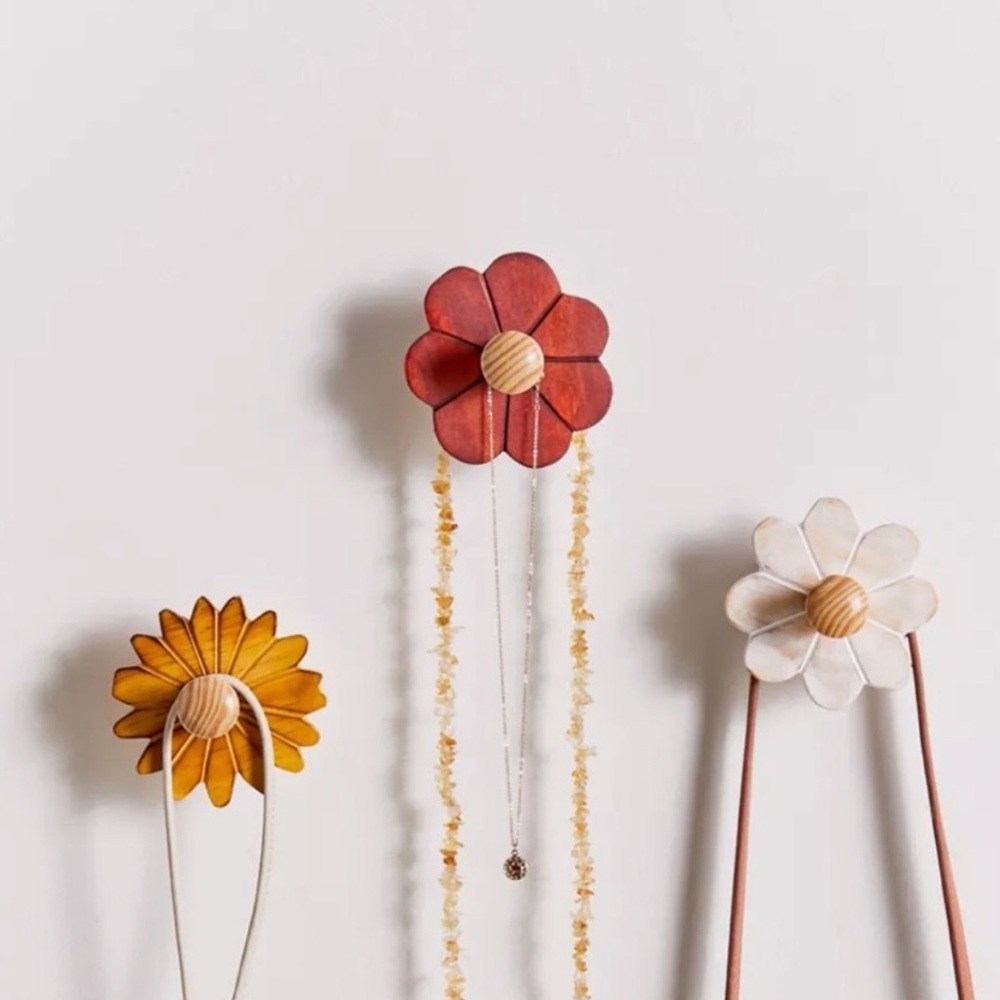 Urban Outfitters wooden flower wall hooks
